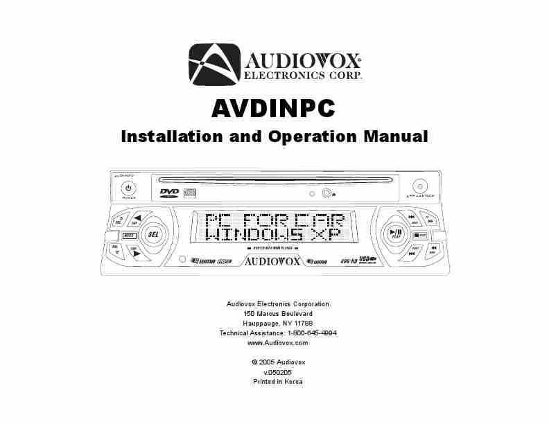 Audiovox Car Stereo System AVDINPC-page_pdf